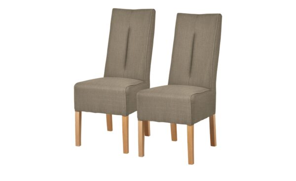 Polsterstuhl 2er Set Buche taupe  Marlon ¦ grau Stühle > Polsterstühle - Höffner