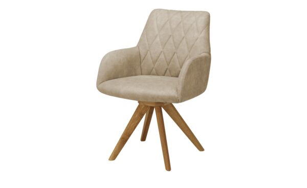 Woodford Polsterstuhl mit Armlehne  Bristol ¦ beige Stühle > Esszimmerstühle > Esszimmerstühle mit Armlehnen - Höffner