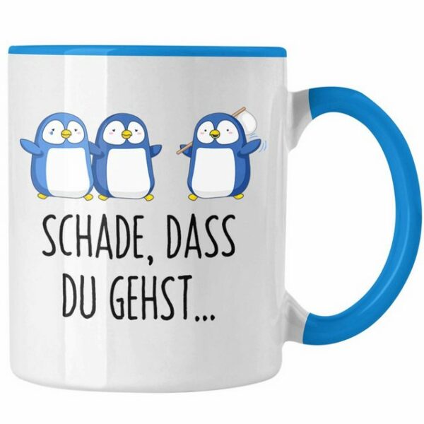 Trendation Tasse Trendation - Jobwechsel Tasse Geschenk Kollegin Kollege Abschied Lustig Abschiedsgeschenk Sprüche Neuer Job Schade Dass Du Gehst