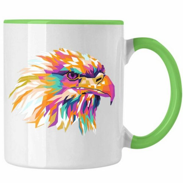 Trendation Tasse Trendation - Adler Polygon Tasse Geschenk Adler-Fans Bunt Kaffeetasse