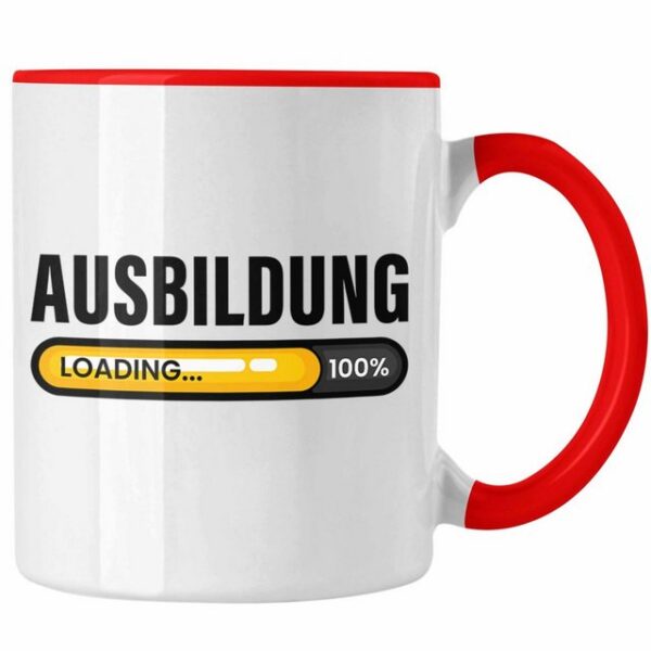 Trendation Tasse Azubi Loading Tasse Geschenk für Azubis Bester Auszubildender Prüfung