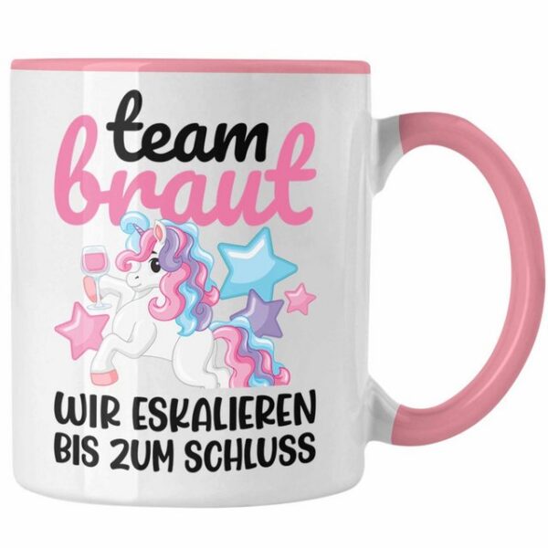 Trendation Tasse Team Braut Wir Eskalieren Bis Zum Schluss Tasse Geschenk Hochzeit JGA
