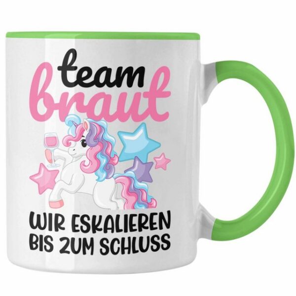 Trendation Tasse Team Braut Wir Eskalieren Bis Zum Schluss Tasse Geschenk Hochzeit JGA
