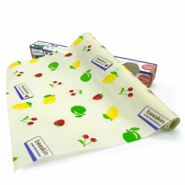 beeskin Bienenwachstuch Fruit Rolle, 30 x 95 cm, wiederverwendbar