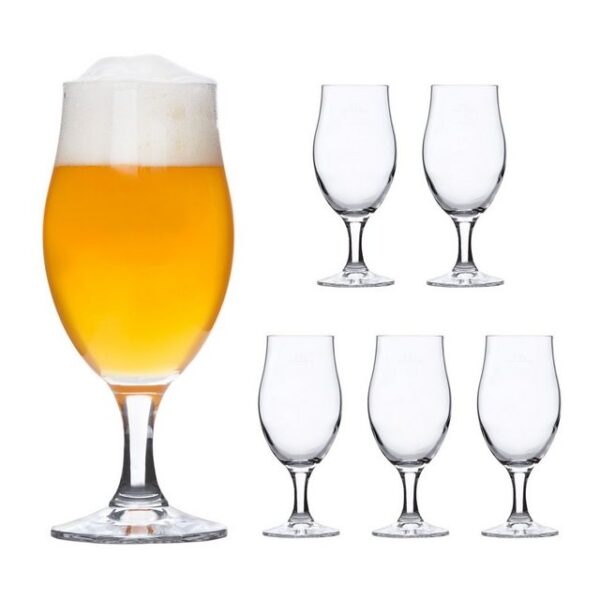 Bormioli Rocco Bierglas 6er Set Biertulpen Executive 0,3L geeicht, Glas