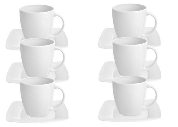 van Well Tasse 6er Set Kaffeetasse mit Untertasse Classico