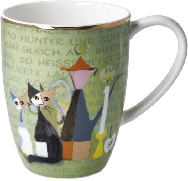 Goebel Tasse Künstlertasse Rosina Wachtmeister - "La Storia di Serafino", Fine China-Porzellan, aus sehr hochwertigem Fine Bone China