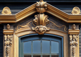 Vergoldungen im Eingangsbereich eines Hauses