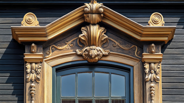 Vergoldungen im Eingangsbereich eines Hauses